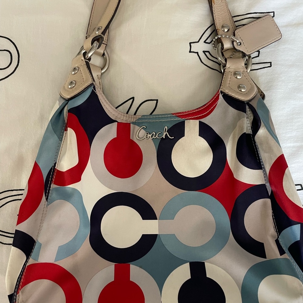 Coach Red White and Blue Purse
